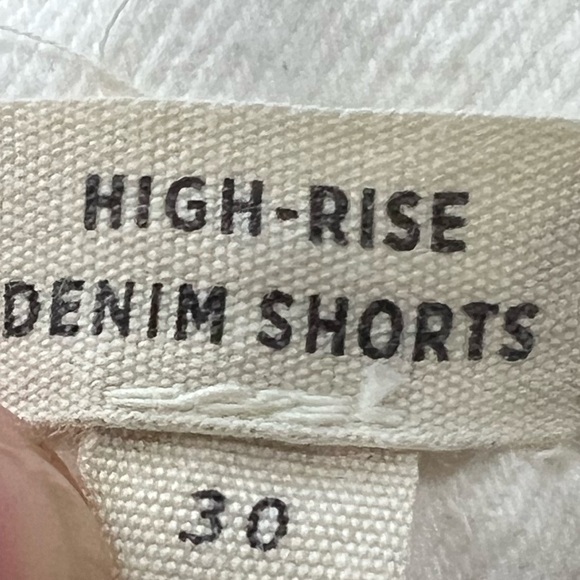 Madewell High-Rise Denim Shorts in Tile White - Size 30/ 12 - Picture 6 of 6